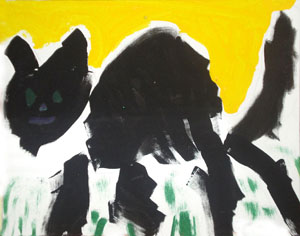 student painting of a cat