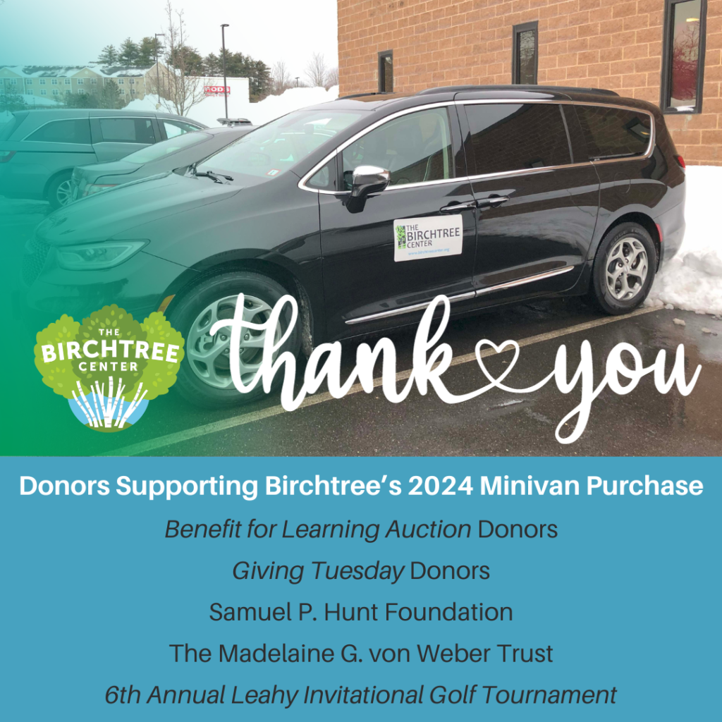 minivan purchased in 2024 with donor support