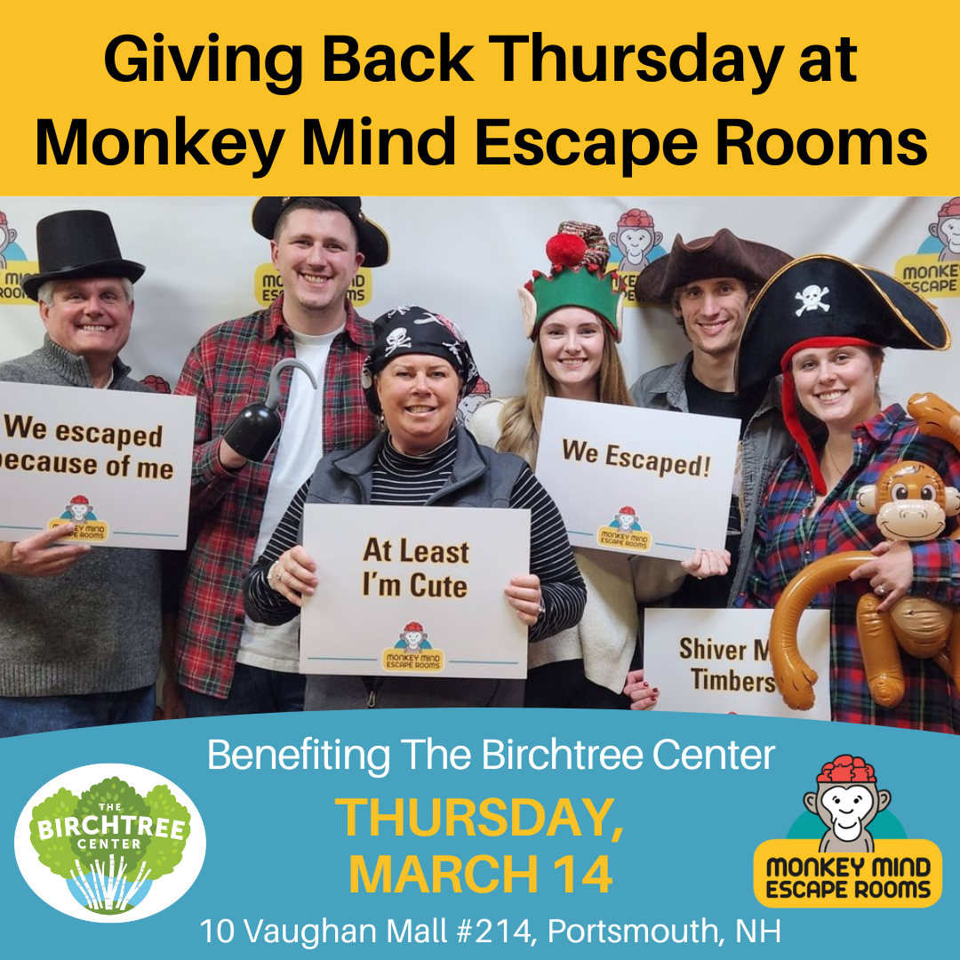 March 2024: Monkey Mind Escape Rooms Giving Back Thursday Event